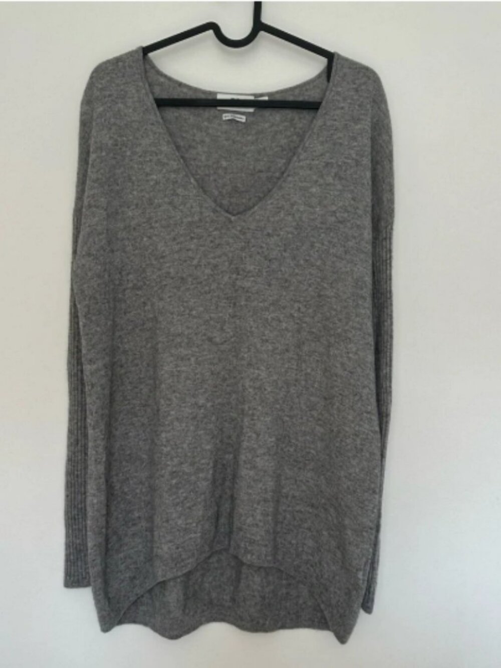 Vineyard Vines Wool and Cashmere V-Neck Sweater Heather Gray Size M